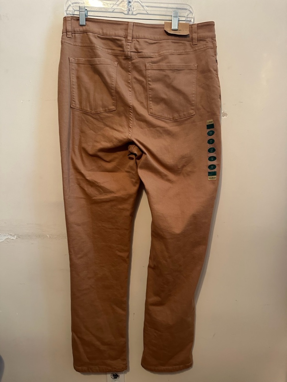 L.L.Bean Classic Fit Denim Jeans Women’s 14 Tall Tan Straight Leg 34x32 - Picture 6 of 9